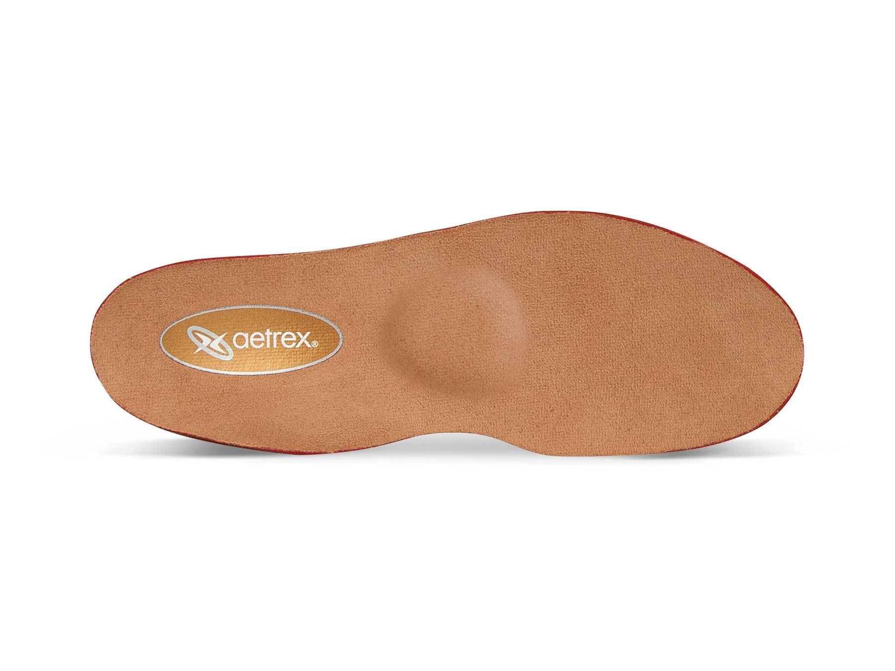 Plantilla de confort para hombre L605 de Aetrex Spain con soporte metatarsal, vista superior en color negro